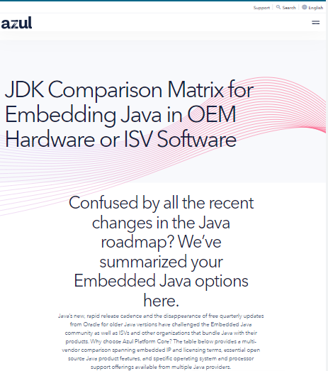 JDK Comparison Matrix