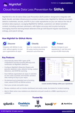 Cloud-Native Data Loss Prevention for GitHub