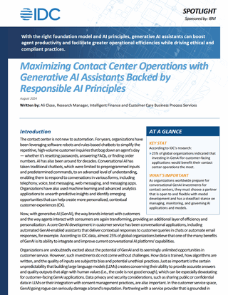 Maximizing Contact Center Operations with Generative AI Assistants ...